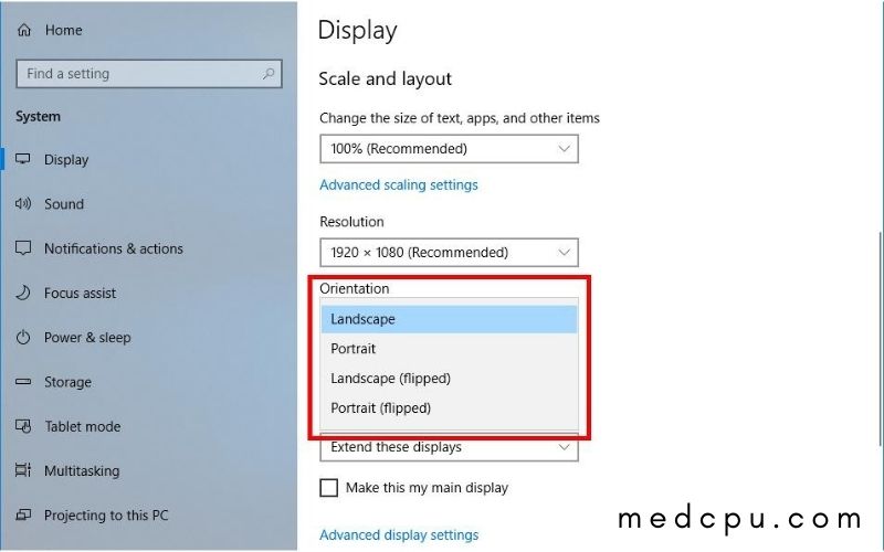 Enable or disable screen rotation shortcuts using the Display settings page