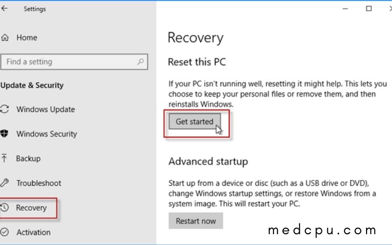 Unlock Asus Laptop Windows 10 Without Disk Via Factory Reset