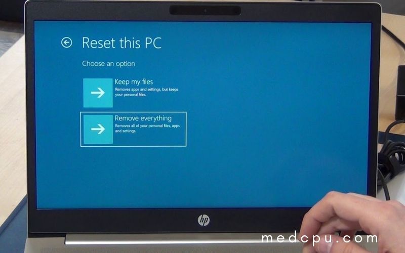 hp laptop factory reset