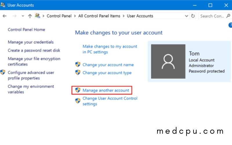 Reset HP Laptop Password with Another Admin Account