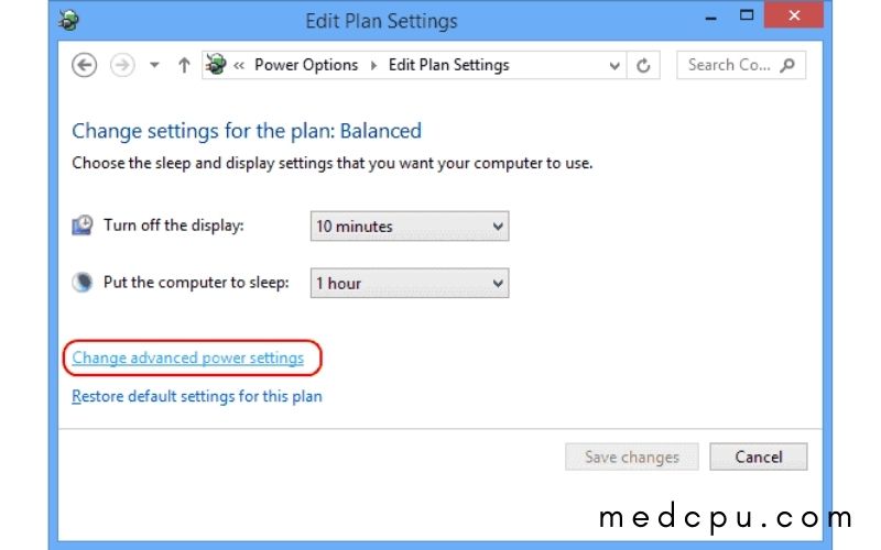 change power plan settings